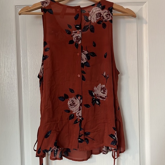 Gentle Fawn floral rust tank top - Picture 4 of 5